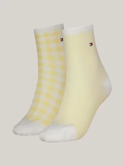 Skarpetki & Rajstopy*Tommy Hilfiger Zestaw 2 Par Krótkich Skarpetek We Wzór YELLOW