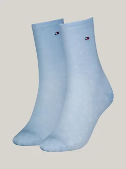Skarpetki & Rajstopy*Tommy Hilfiger Zestaw 2 Par Lekkich Skarpet Dzianinowych LIGHT BLUE