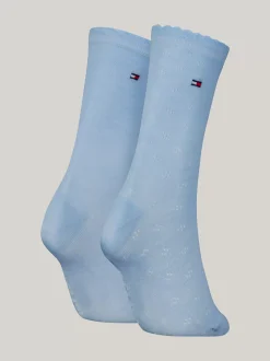 Skarpetki & Rajstopy*Tommy Hilfiger Zestaw 2 Par Lekkich Skarpet Dzianinowych LIGHT BLUE