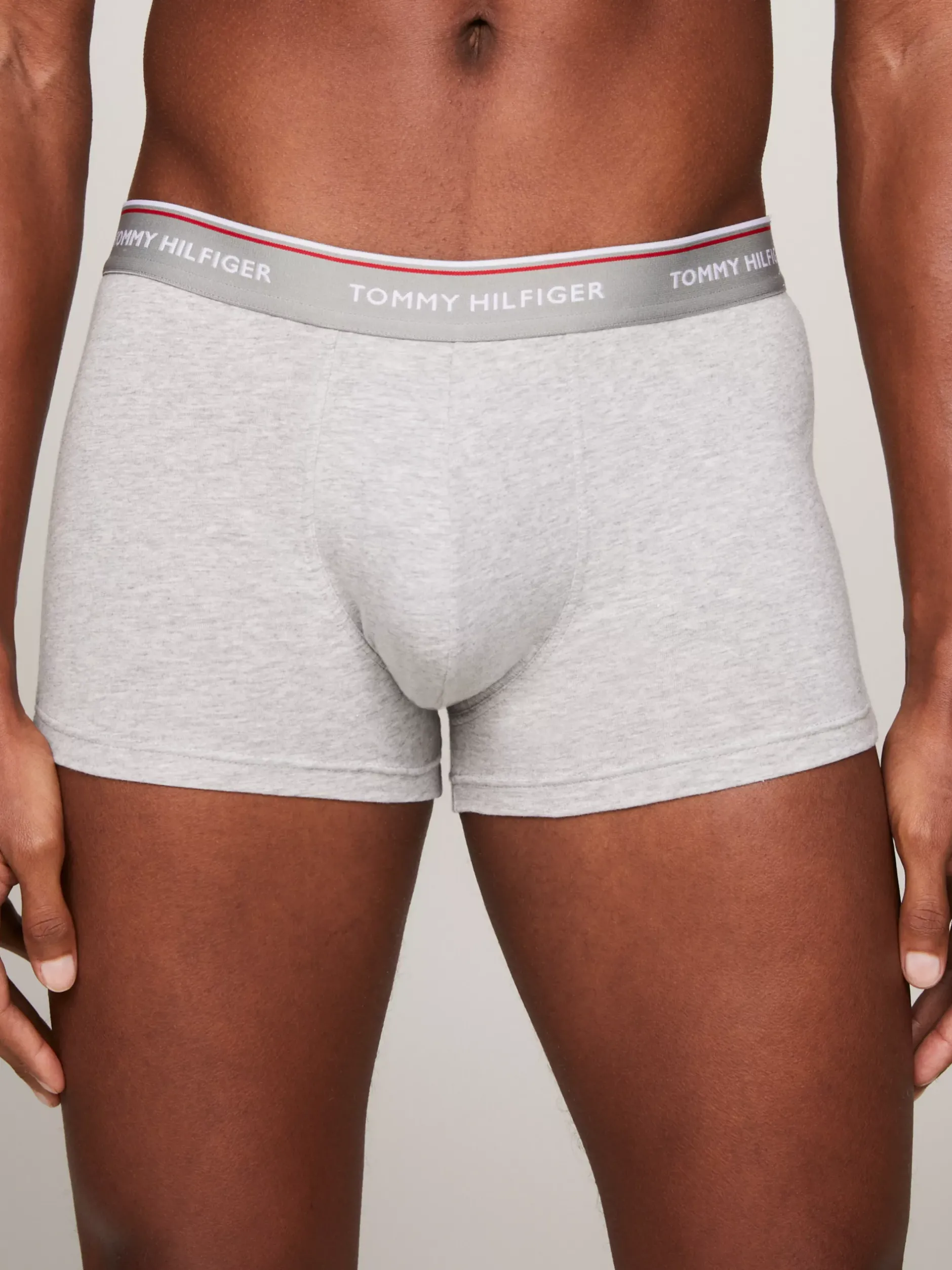 Kąpielówki|Multipacks*Tommy Hilfiger Zestaw 3 Par Obcisłych Bokserek Z Niskim Stanem BLACK/GREY HEATHER/WHITE