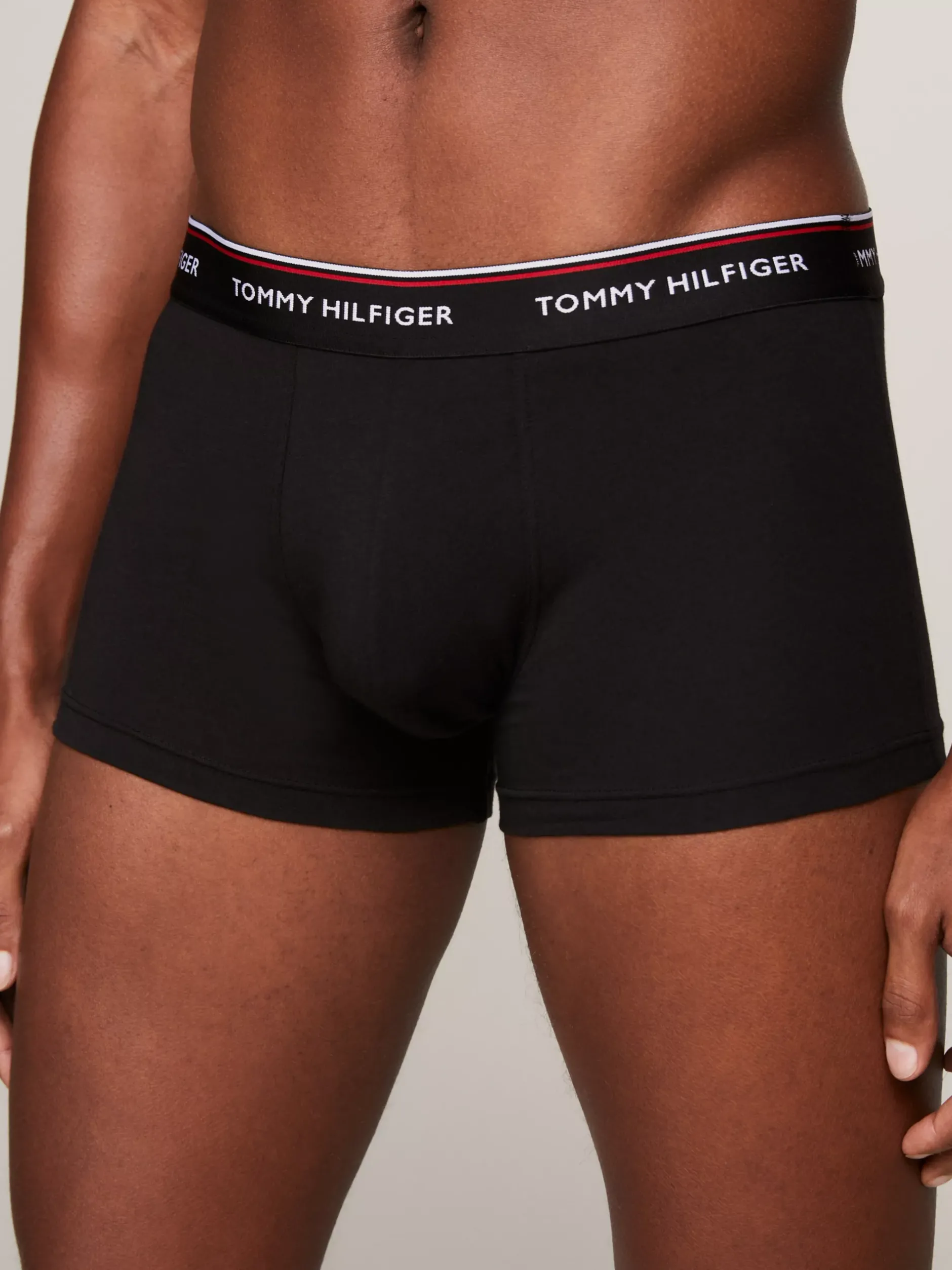 Kąpielówki|Multipacks*Tommy Hilfiger Zestaw 3 Par Obcisłych Bokserek Z Niskim Stanem BLACK/GREY HEATHER/WHITE