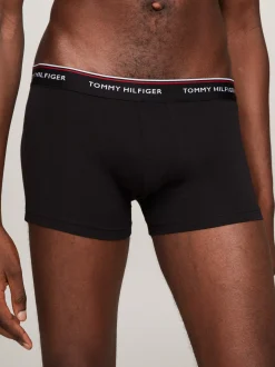 Kąpielówki|Multipacks*Tommy Hilfiger Zestaw 3 Par Obcisłych Bokserek Z Niskim Stanem BLACK
