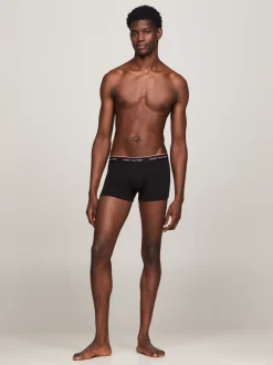Kąpielówki|Multipacks*Tommy Hilfiger Zestaw 3 Par Obcisłych Bokserek Z Niskim Stanem BLACK