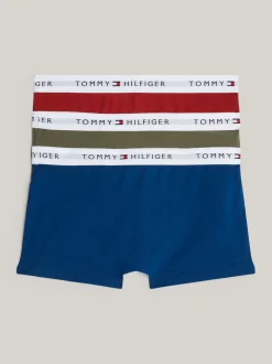 Underwear & Socks*Tommy Hilfiger Zestaw 3 Par Obcisłych Bokserek Z Logo INDIGO/MAGMA/OLIVE