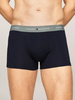 Kąpielówki|Multipacks*Tommy Hilfiger Zestaw 3 Par Obcisłych Bokserek Essential STONEWASH GREEN/FADED LIME/COL BLUE