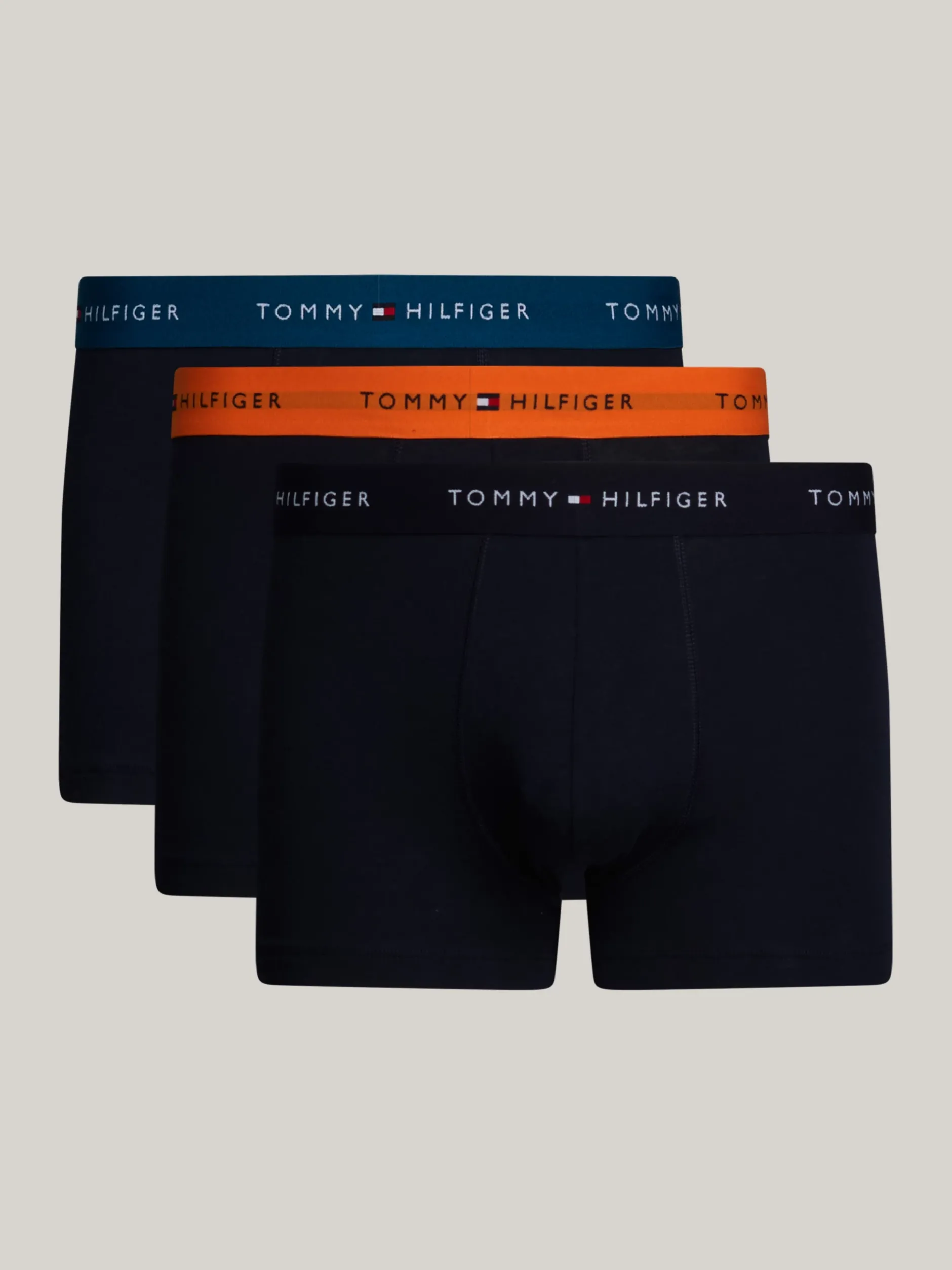 Kąpielówki|Bielizna*Tommy Hilfiger Zestaw 3 Par Obcisłych Bokserek Essential MID TURQ/ORANGE THUNDER/DES SKY