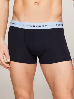 Kąpielówki|Multipacks*Tommy Hilfiger Zestaw 3 Par Obcisłych Bokserek Essential FIERCE RED/WELL WATER/ANCHOR BLUE