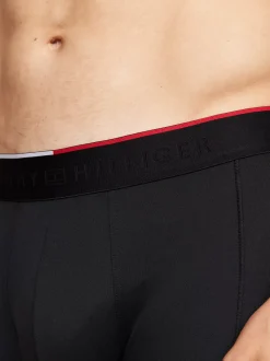 Bielizna*Tommy Hilfiger Zestaw 3 Par Obcisłych Bokserek Z Mikrofibry BLACK/ BLACK / BLACK
