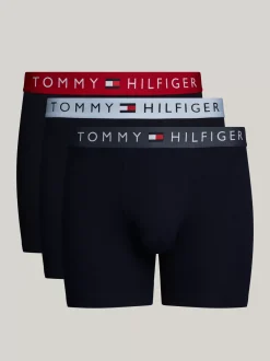 Bielizna*Tommy Hilfiger Zestaw 3 Par Obcisłych Bokserek TH Original BREEZY BLUE/PRI RED/MIL DENIM