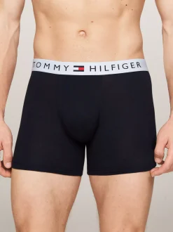 Bielizna*Tommy Hilfiger Zestaw 3 Par Obcisłych Bokserek TH Original BREEZY BLUE/PRI RED/MIL DENIM
