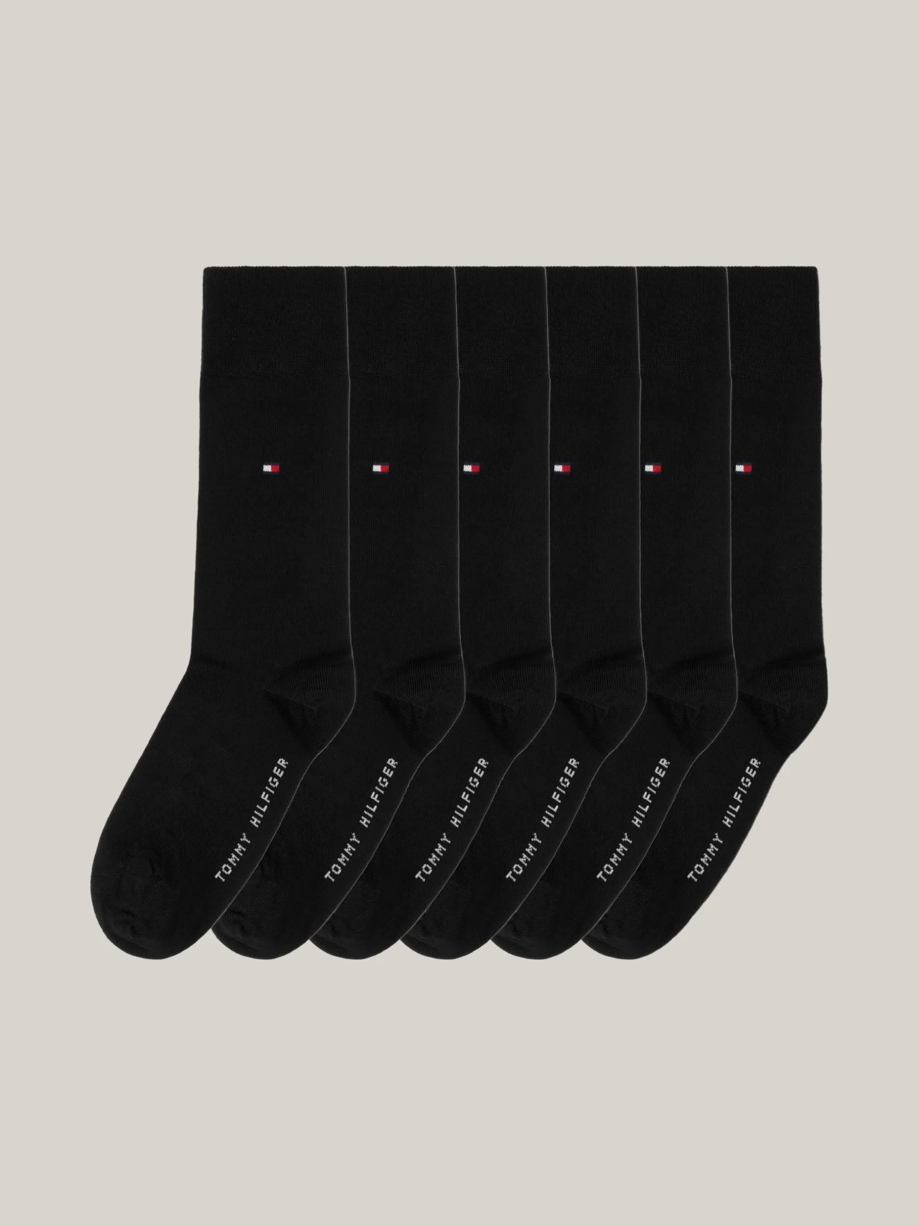 Skarpetki*Tommy Hilfiger Zestaw 6 Par Skarpet Z Bawełny Ze Stretchem BLACK