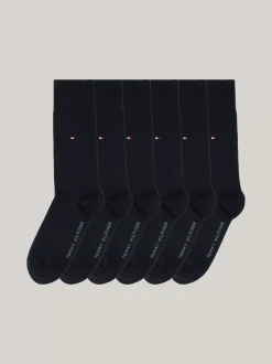Skarpetki*Tommy Hilfiger Zestaw 6 Par Skarpet Z Bawełny Ze Stretchem DARK NAVY