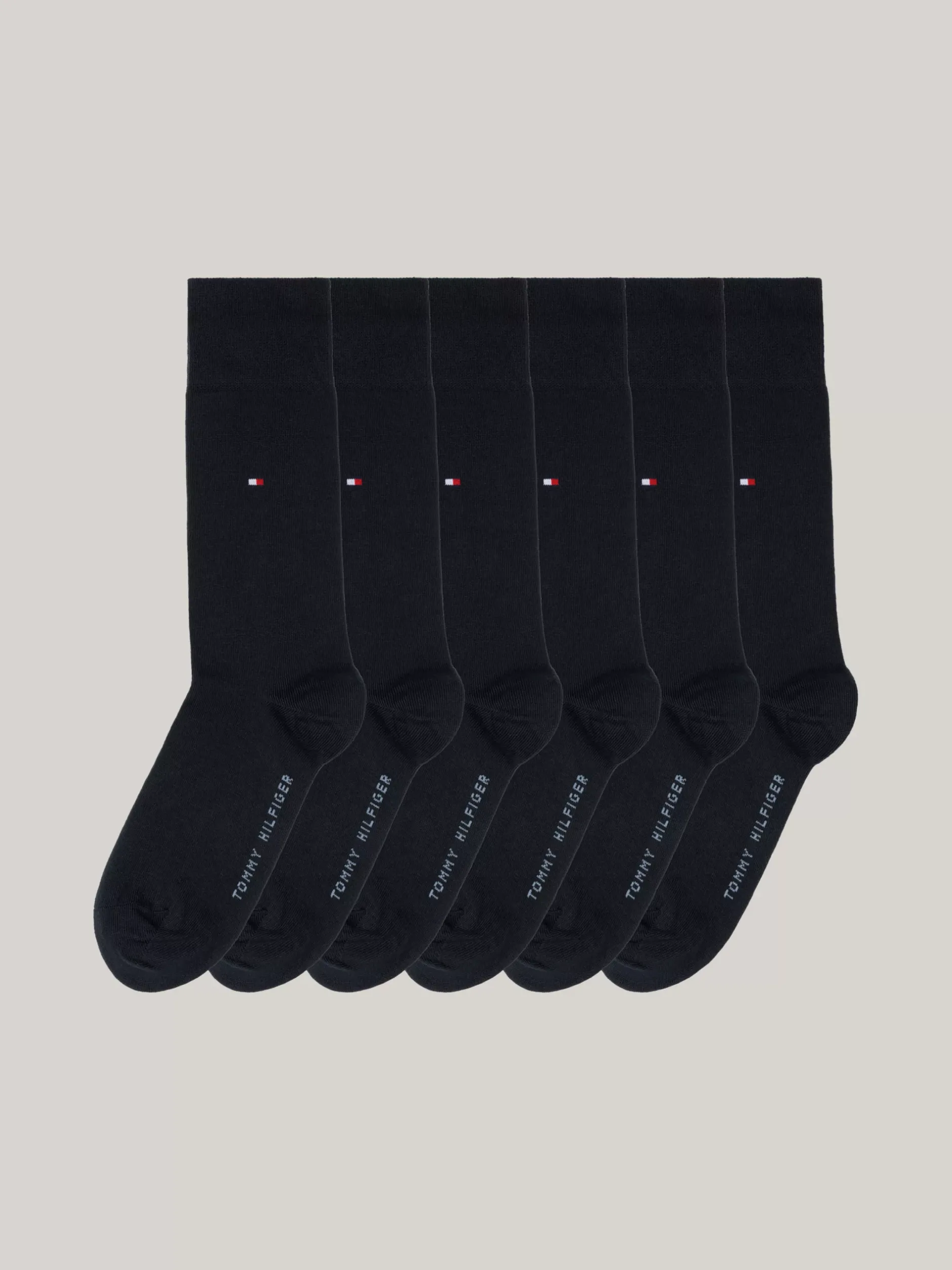 Skarpetki*Tommy Hilfiger Zestaw 6 Par Skarpet Z Bawełny Ze Stretchem DARK NAVY