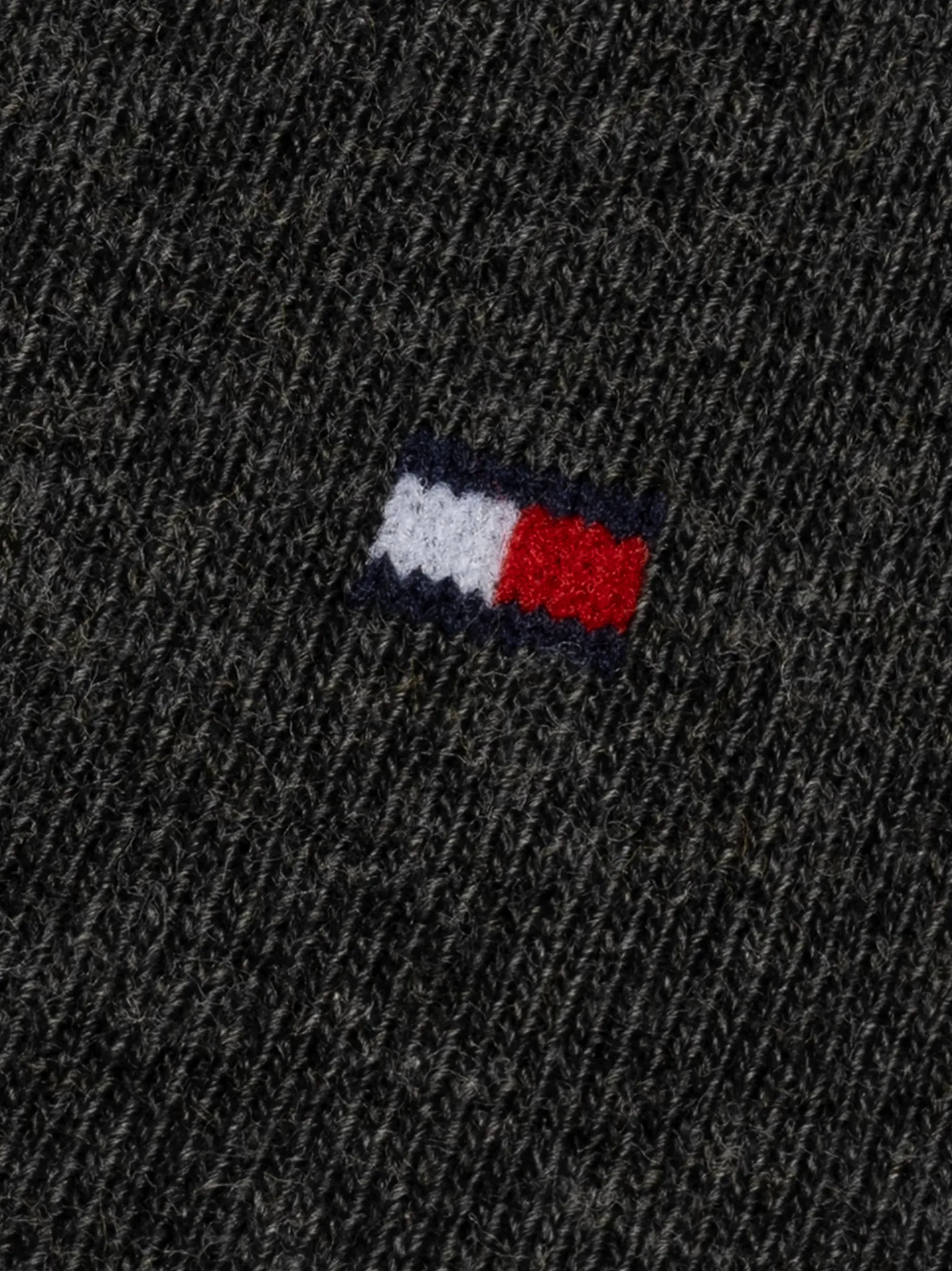 Skarpetki*Tommy Hilfiger Zestaw 2 Par Skarpet Z Wyhaftowaną Flagą ANTHRACITE MELANGE