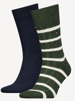 Skarpetki*Tommy Hilfiger Zestaw 2 Par Skarpetek GREEN/WHITE