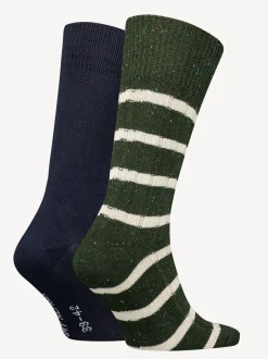 Skarpetki*Tommy Hilfiger Zestaw 2 Par Skarpetek GREEN/WHITE