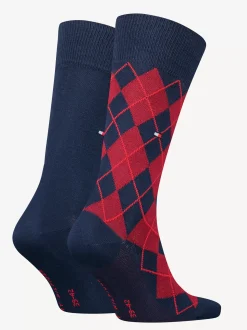 Skarpetki*Tommy Hilfiger Zestaw 2 Par Skarpetek NAVY / RED