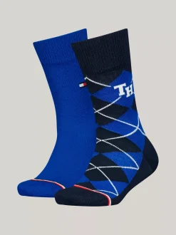 Bielizna & Skarpetki|Underwear & Socks*Tommy Hilfiger Zestaw 2 Par Skarpetek Classics We Wzór Argyle BLUE COMBO