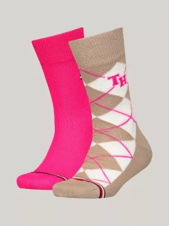 Bielizna & Skarpetki|Underwear & Socks*Tommy Hilfiger Zestaw 2 Par Skarpetek Classics We Wzór Argyle SAND COMBO