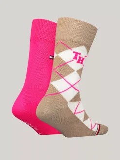 Bielizna & Skarpetki|Underwear & Socks*Tommy Hilfiger Zestaw 2 Par Skarpetek Classics We Wzór Argyle SAND COMBO