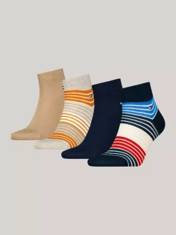 Skarpetki*Tommy Hilfiger Zestaw 4 Par Skarpetek Do Kostki NAVY COMBO