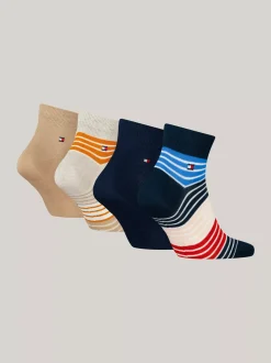 Skarpetki*Tommy Hilfiger Zestaw 4 Par Skarpetek Do Kostki NAVY COMBO