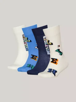 Bielizna & Skarpetki|Underwear & Socks*Tommy Hilfiger Zestaw 4 Par Skarpetek Hilfiger Monotype NAVY / BLUE
