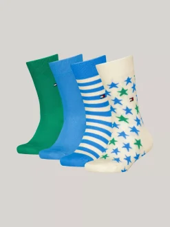 Bielizna & Skarpetki|Underwear & Socks*Tommy Hilfiger Zestaw 4 Par Skarpetek W Gwiazdki I Paski BLUE COMBO