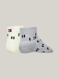 Bielizna & Skarpetki|Underwear & Socks*Tommy Hilfiger Zestaw 2 Par Skarpetek W Litery BLUE COMBO