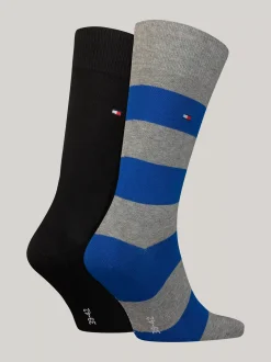 Skarpetki*Tommy Hilfiger Zestaw 2 Par Skarpetek W Paski Rugby BLUE COMBO