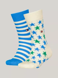 Bielizna & Skarpetki|Underwear & Socks*Tommy Hilfiger Zestaw 2 Par Skarpetek W Paski I Gwiazdki BLUE COMBO