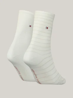 Skarpetki & Rajstopy*Tommy Hilfiger Zestaw 2 Par Skarpetek W Paski OFF WHITE