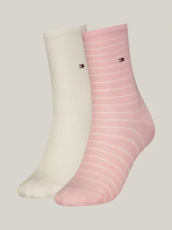 Skarpetki & Rajstopy*Tommy Hilfiger Zestaw 2 Par Skarpetek W Paski PINK COMBO