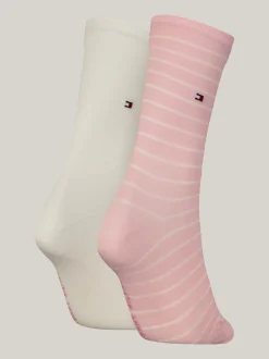 Skarpetki & Rajstopy*Tommy Hilfiger Zestaw 2 Par Skarpetek W Paski PINK COMBO