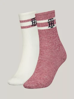 Skarpetki & Rajstopy*Tommy Hilfiger Zestaw 2 Par Skarpetek Z Monogramem TH ROUGE RED