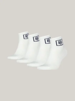 Skarpetki*Tommy Hilfiger Zestaw 4 Par Skarpetek Z Monogramem TH WHITE