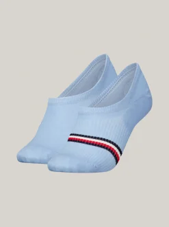 Skarpetki & Rajstopy*Tommy Hilfiger Zestaw 2 Par Skarpetek-stópek W Paski LIGHT BLUE