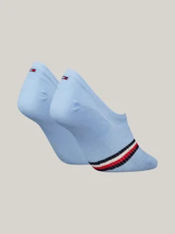 Skarpetki & Rajstopy*Tommy Hilfiger Zestaw 2 Par Skarpetek-stópek W Paski LIGHT BLUE