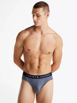 Obcisłe Bokserki|Bielizna*Tommy Hilfiger Zestaw 3 Par Slipów TH Original Z Wzorem STRIPE/BLUE HEATHER