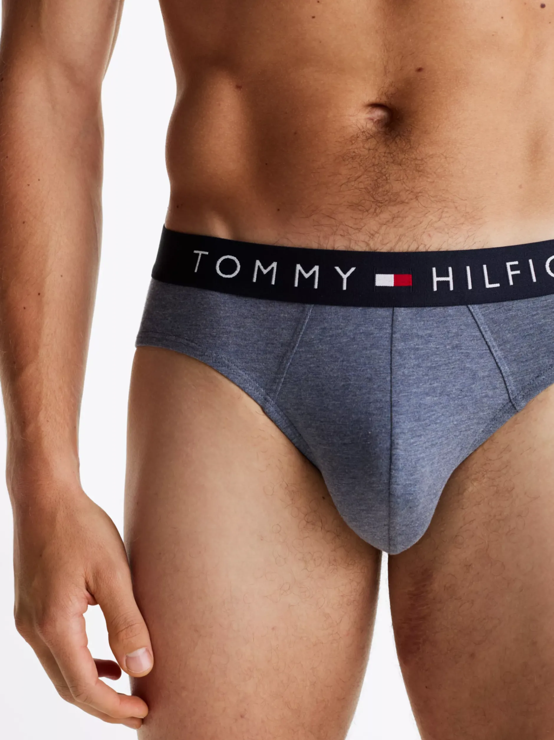Obcisłe Bokserki|Bielizna*Tommy Hilfiger Zestaw 3 Par Slipów TH Original Z Wzorem STRIPE/BLUE HEATHER
