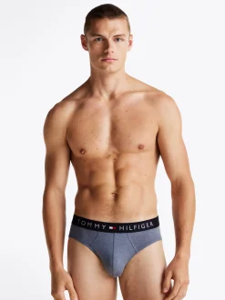 Obcisłe Bokserki|Bielizna*Tommy Hilfiger Zestaw 3 Par Slipów TH Original Z Wzorem STRIPE/BLUE HEATHER