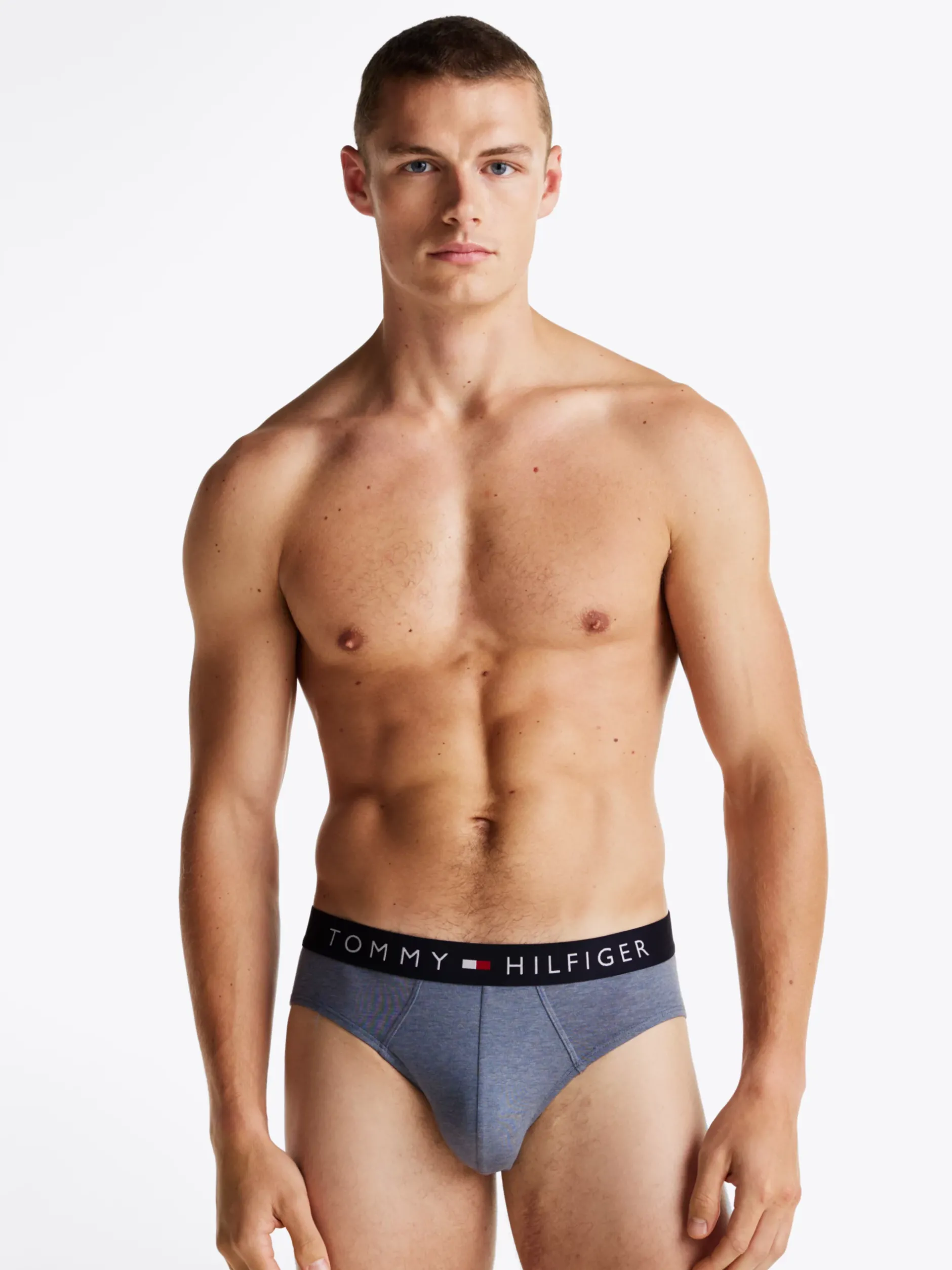 Obcisłe Bokserki|Bielizna*Tommy Hilfiger Zestaw 3 Par Slipów TH Original Z Wzorem STRIPE/BLUE HEATHER
