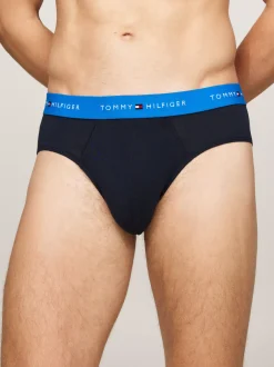 Bielizna|Obcisłe Bokserki*Tommy Hilfiger Zestaw 3 Par Slipów Z Paskiem Z Logo HERITAGE PLUM/UNITY BLUE/WHITE