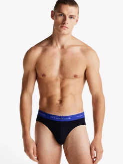 Obcisłe Bokserki|Bielizna*Tommy Hilfiger Zestaw 3 Par Slipów Z Paskiem Z Logo BRIGHT BLUE/BRIGHT BLUE/BRIGHT BLUE
