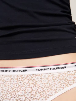 Figi|Bielizna*Tommy Hilfiger Zestaw 3 Par Thongów Premium Essential BLACK/WHITE/LIGHT PINK