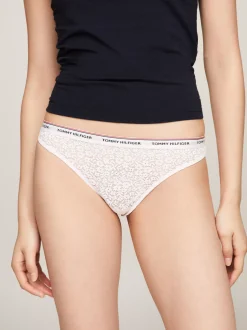 Figi|Bielizna*Tommy Hilfiger Zestaw 3 Par Thongów Premium Essential BLACK/WHITE/LIGHT PINK