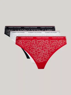 Figi|Bielizna*Tommy Hilfiger Zestaw 3 Par Thongów Premium Essential DESERT SKY/WHITE/PRIMARY RED