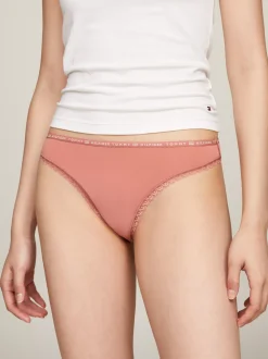 Figi|Bielizna*Tommy Hilfiger Zestaw 3 Par Thongów Z Kwiatową Koronką MINERALIZE/BALANCED BEIGE/PALE PINK