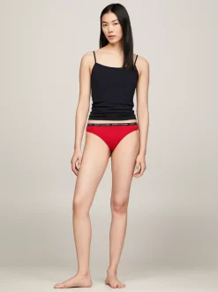 Figi|Bielizna*Tommy Hilfiger Zestaw 3 Par Thongów Z Logo Na Pasku WHITE/DESERT SKY/PRIMARY RED