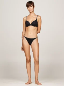 Figi|Bielizna*Tommy Hilfiger Zestaw 3 Par Thongów Z Mikrofibry BLACK/ BLACK / BLACK